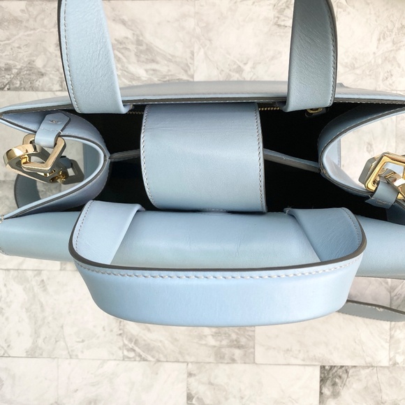 NWOT Emporio Armani Square Leather Satchel - Picture 6 of 11